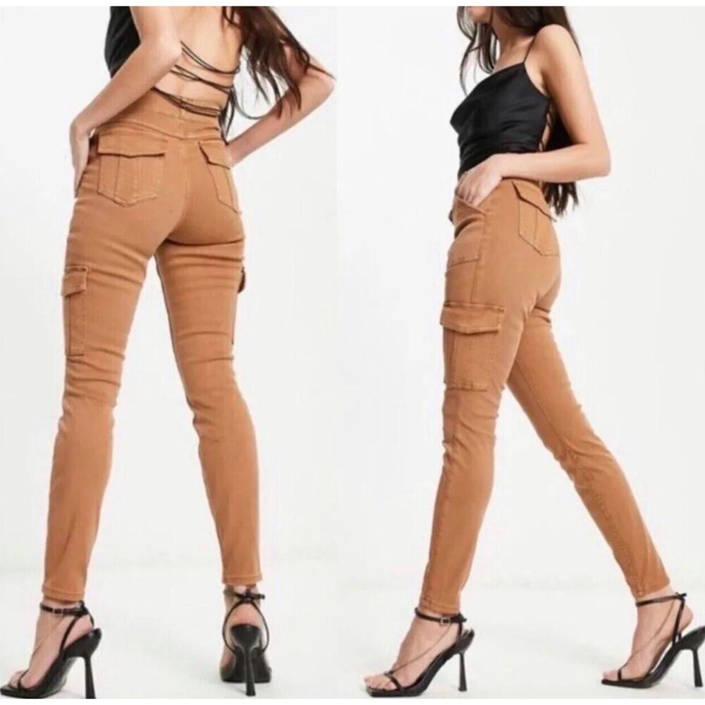 Spanx‎ Stretch Twill Cargo Pant Honey Glow Size L